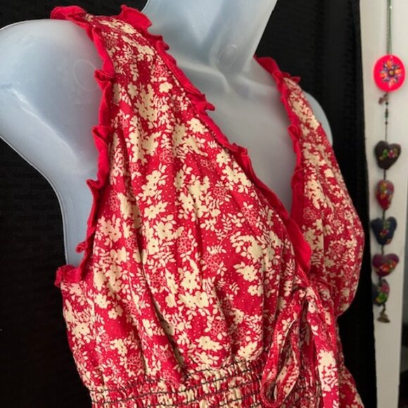 Fun Floral V-Neck Top ~ 100% Cotton - Picture 4 of 6